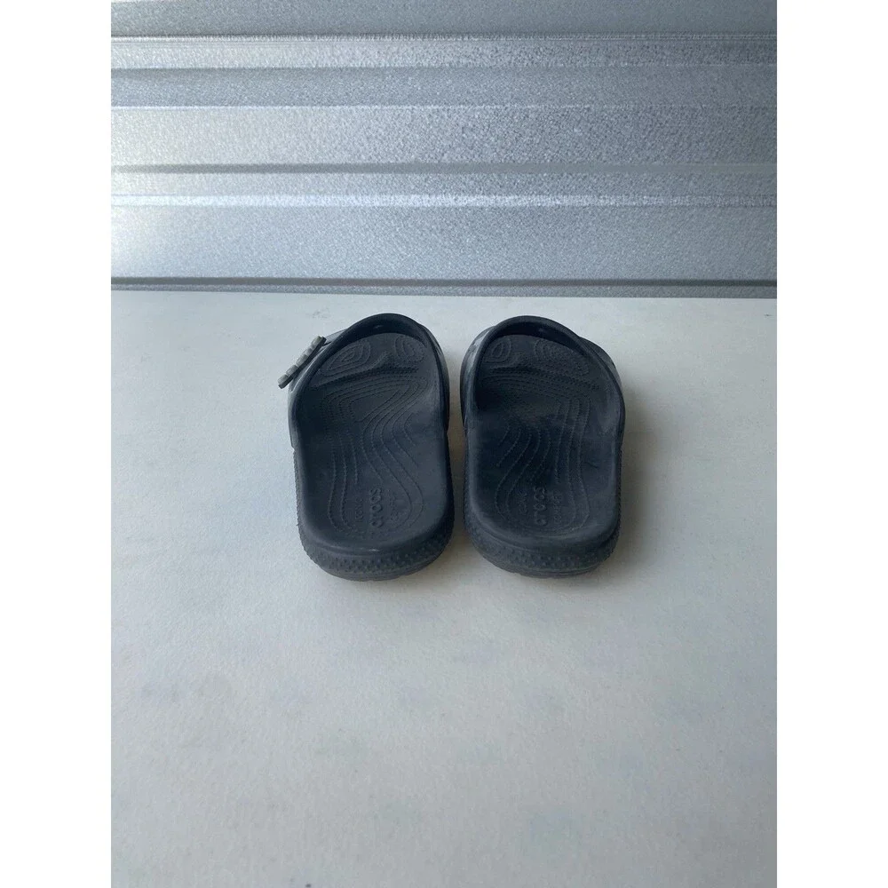 Crocs Classic Camo Slides Black Grey Men 5 Women 7 Camouflage Sandal